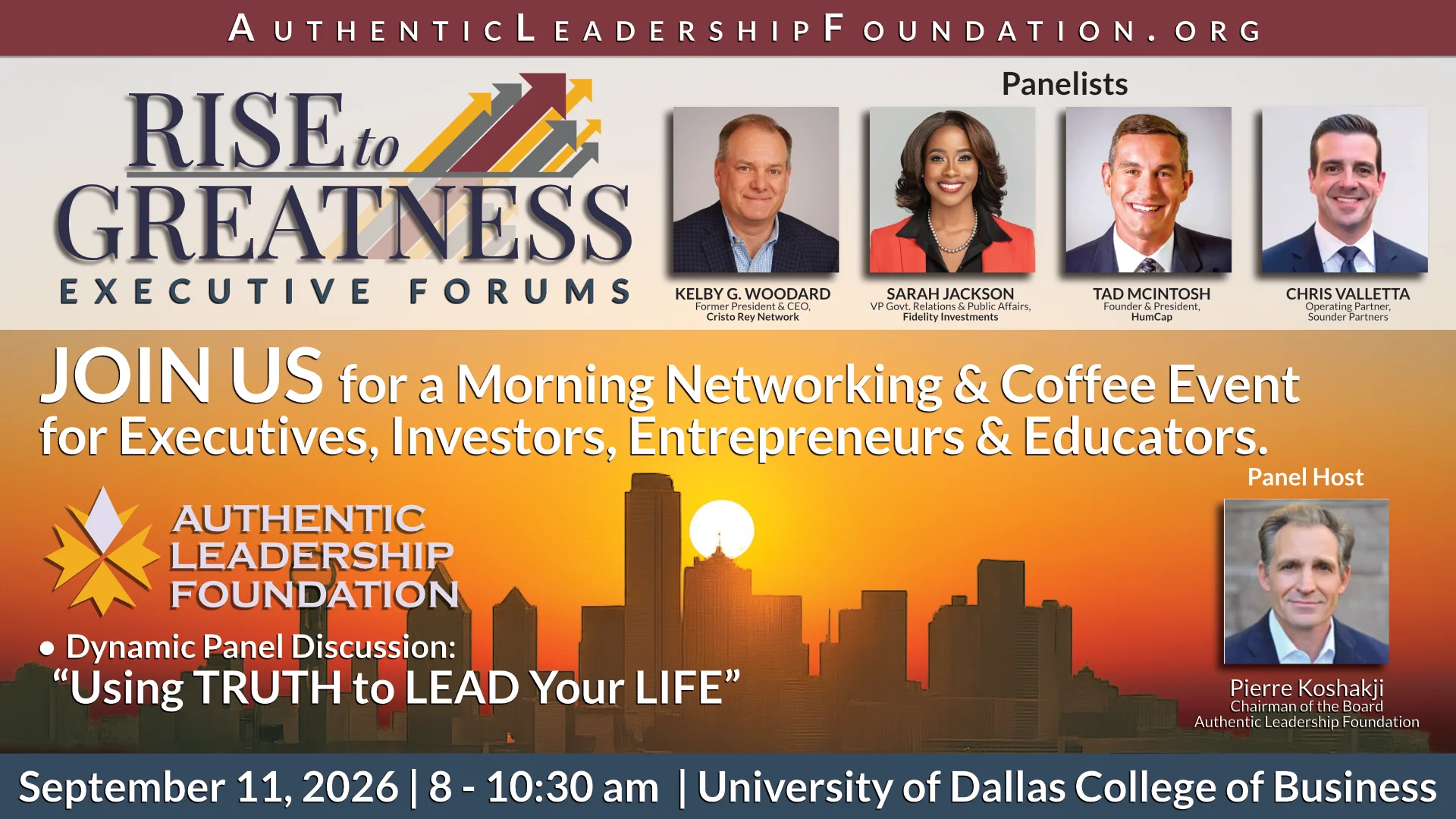 Rise to Greatness Executive Forums 2026 panelists and event information